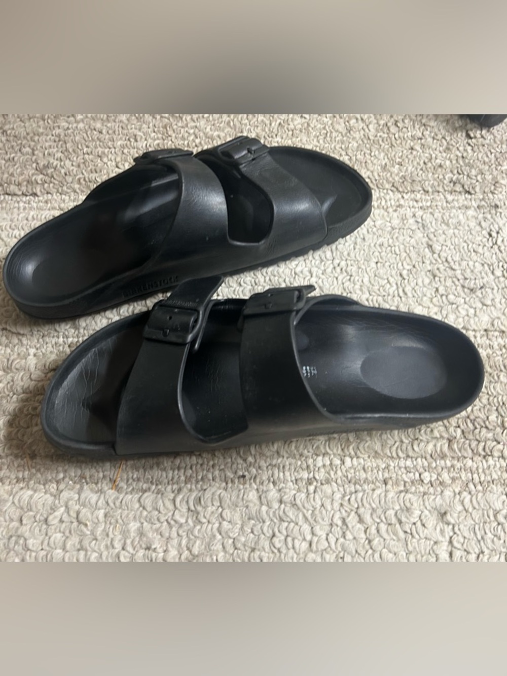 Birkenstock Black Two-Buckle EVA Slide Sandals